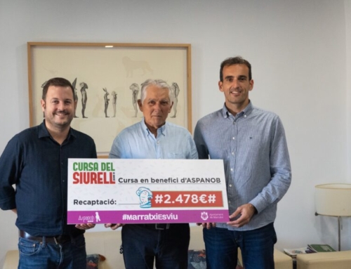 El Ayuntamiento de Marratxí entrega a Aspanob los 2.500 euros de la IX Cursa del Siurell